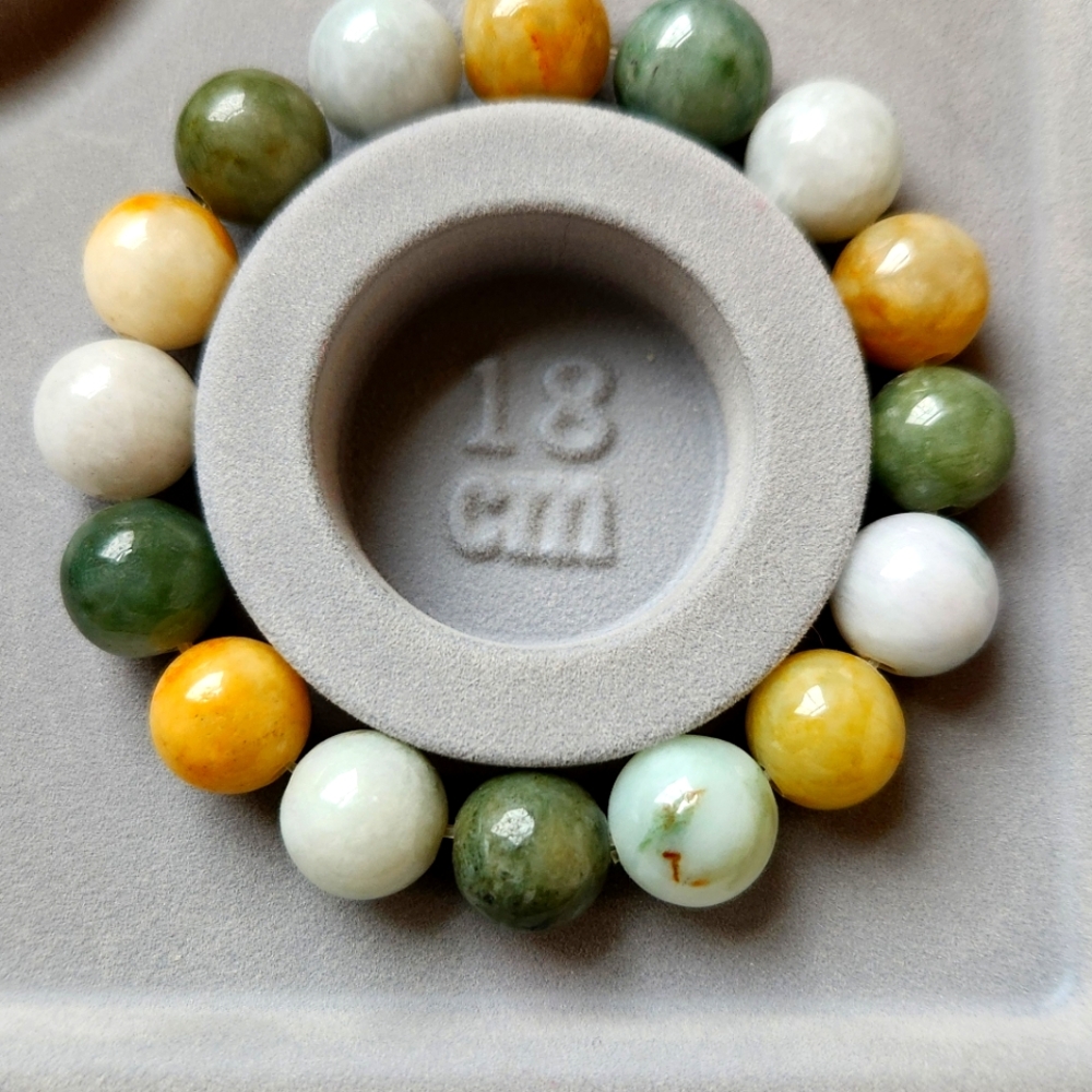 Natural, Burmese Jadeite jade beads bracelets,untreated and rare beauty.